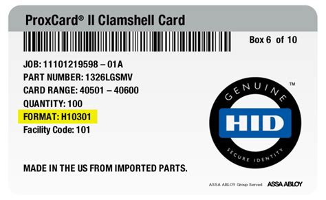 Understanding prox card formats 